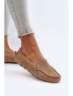 Dámské semišové mokasíny tmavě béžové model 21653934 - Boto