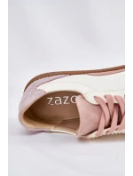 Dámské Kožené Tenisky model 21693337 Bílé - Zazoo