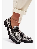Dámské vzorované černé Mokasyny Barisa