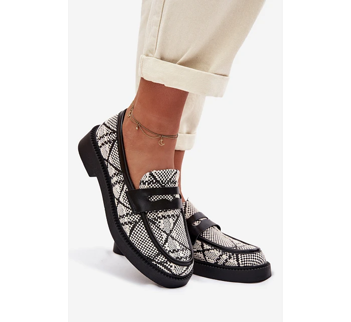 Dámské vzorované černé Mokasyny Barisa