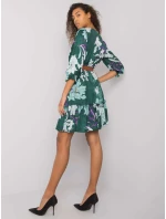 Šaty LC SK 22K model 17452350 tmavě zelená - FPrice Šaty LC SK 22K model 17452350 tmavě zelená - FPrice