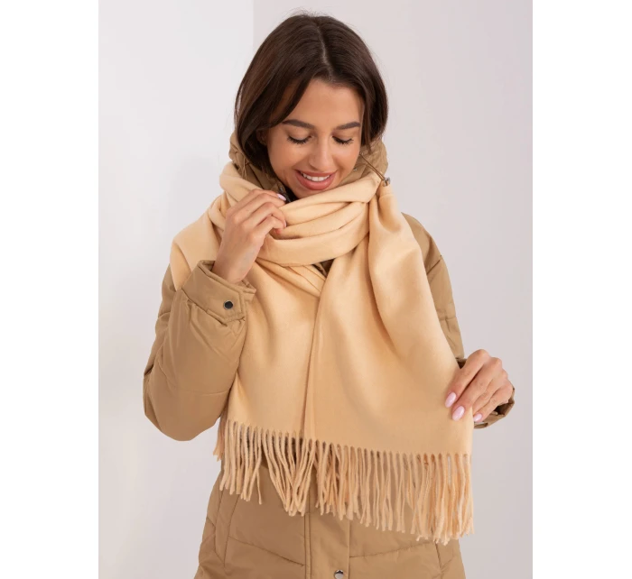 Dámský šál AT SZ model 21760974 Béžová - FPrice Dámský šál AT SZ model 21760974 Béžová - FPrice