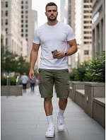 Pánske klasické biele tričko FashionStreet RX5674