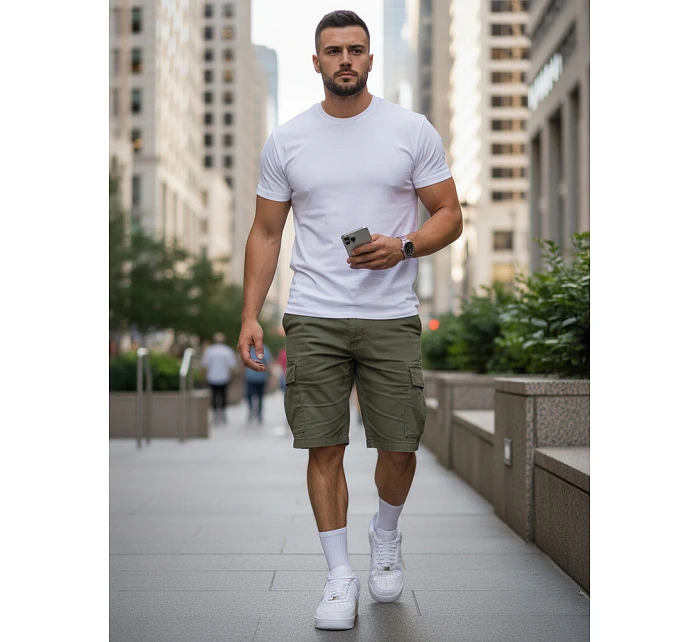 Pánske klasické biele tričko FashionStreet RX5674