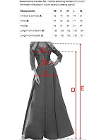 maxi šaty s květinou na a rozparkem modré model 22108483 - numoco