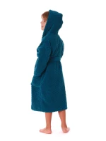 Detský župan Athena s kapucňou 3116 petrol - Vestis