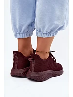 Lehké dámské sportovní nazouváky z Big Star Bordó model 22185515 - Big Star Shoes