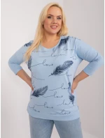 Bluzka RV BZ model 19658531 jasny niebieski - FPrice