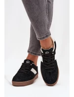 Semišové tenisky Vinceza - čierne