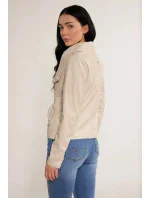 Dámská bunda kůže béžová model 18549803 - Monnari Dámská bunda kůže béžová model 18549803 - Monnari