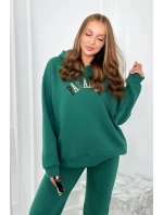 Bavlnená súprava s vyšívaným nápisom Paradise zelený