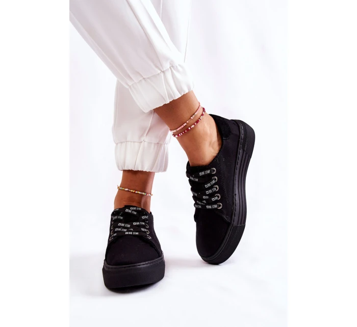 Damskie Trampki Memory Foam System Big Star KK276001 Czarne Damskie Trampki Memory Foam System Big Star KK276001 Czarne