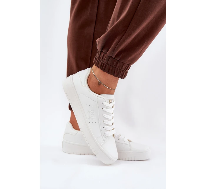 Nízké Dámské Tenisky Z Eko Kůže Big Star model 21686486 Bílé - Big Star Shoes Nízké Dámské Tenisky Z Eko Kůže Big Star model 21686486 Bílé - Big Star Shoes