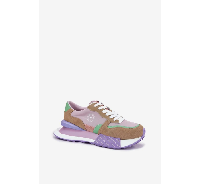 Semišové Dámské Tenisky Na Platformě Big Star model 21695289 HIPOLY SYSTEM Růžové - Big Star Shoes Semišové Dámské Tenisky Na Platformě Big Star model 21695289 HIPOLY SYSTEM Růžové - Big Star Shoes