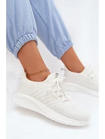 Lehké sportovní nazouvací dámské boty Materiálové Big Star model 22185523 Bílé - Big Star Shoes Lehké sportovní nazouvací dámské boty Materiálové Big Star model 22185523 Bílé - Big Star Shoes