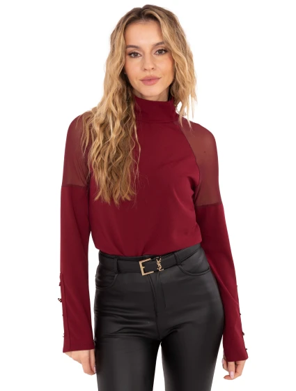 Bluzka MI BZ model 21757372 bordowy - FPrice