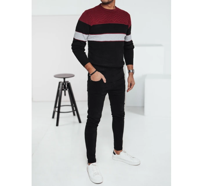 Pánský černý svetr Dstreet model 21982560 - FashionStreet Pánský černý svetr Dstreet model 21982560 - FashionStreet