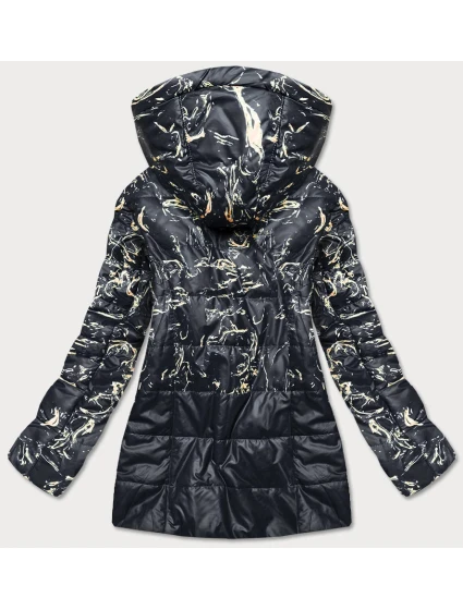 Černá dámská bunda s potiskem model 17099122 - ROSSE LINE