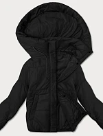 Dámska krátka bunda s kapucňou J Style Black (16M9237-392)