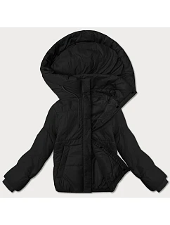 Dámska krátka bunda s kapucňou J Style Black (16M9237-392)