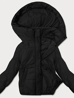 Dámska krátka bunda s kapucňou J Style Black (16M9237-392)