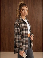 Koszula damska oversize w brązowa model 22394747 - FashionStreet