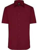 JN 680 Popelínová košile s krátkým rukávem model 22537787 wine - Daiber JN 680 Popelínová košile s krátkým rukávem model 22537787 wine - Daiber