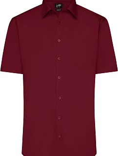 JN 680 Popelínová košile s krátkým rukávem model 22537787 wine - Daiber