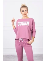 Sada s potlačou Queen tmavo ružová Sada s potlačou Queen tmavo ružová