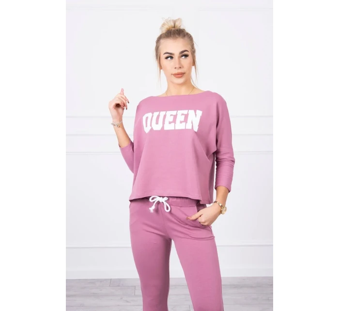 Sada s potlačou Queen tmavo ružová Sada s potlačou Queen tmavo ružová