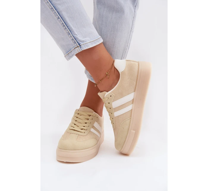 Dámské tenisky na platformě žluté Giselia