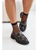 Dámske lakované mokasíny s D&A Black Dámske lakované mokasíny s D&A Black