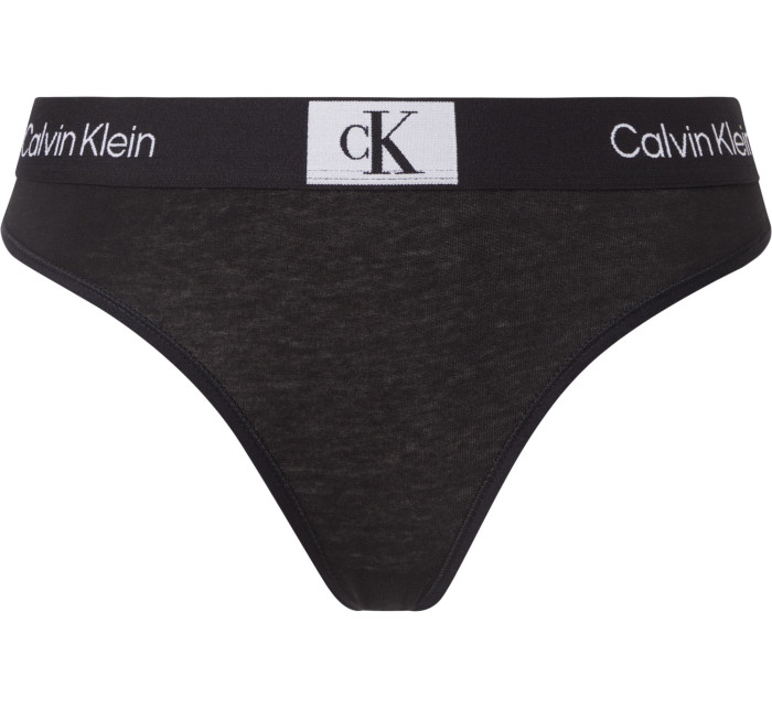 Dámske tangá Thong CK96 000QF7221EUB1 čierna - Calvin Klein