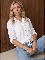 Koszula damska z  biała model 22554575 - FashionStreet