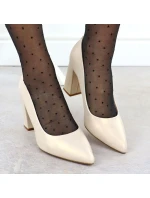 Béžové lodičky Sergio  s  podpatkem model 21906163 - LEONE