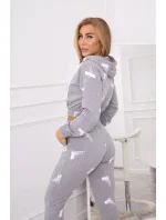 Sada s potlačou pištole šedá