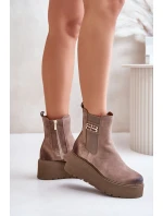 model 21673714 Dámské Botky Chelsea Na Platformě A Klínu Černé - Zazoo