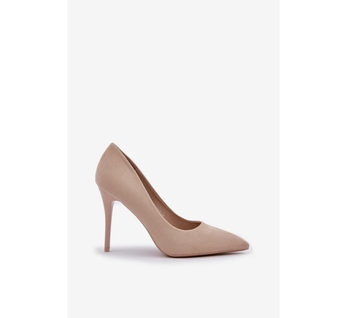 Klasické Lodičky Z Eko Semiše Světle Béžové model 21684494 - Boto