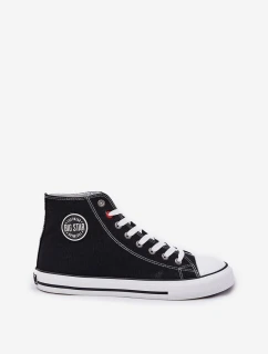 Materiałowe Trampki Męskie Big Star NN174304 HI-POLY SYSTEM Czarne