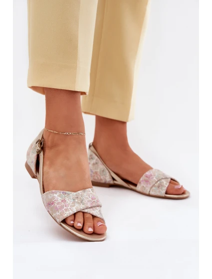 Kožené Plážové Sandály model 21702146 Béžové - Maciejka