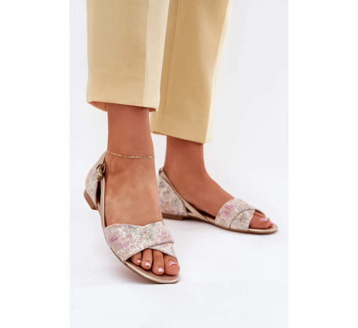 Kožené Plážové Sandály model 21702146 Béžové - Maciejka