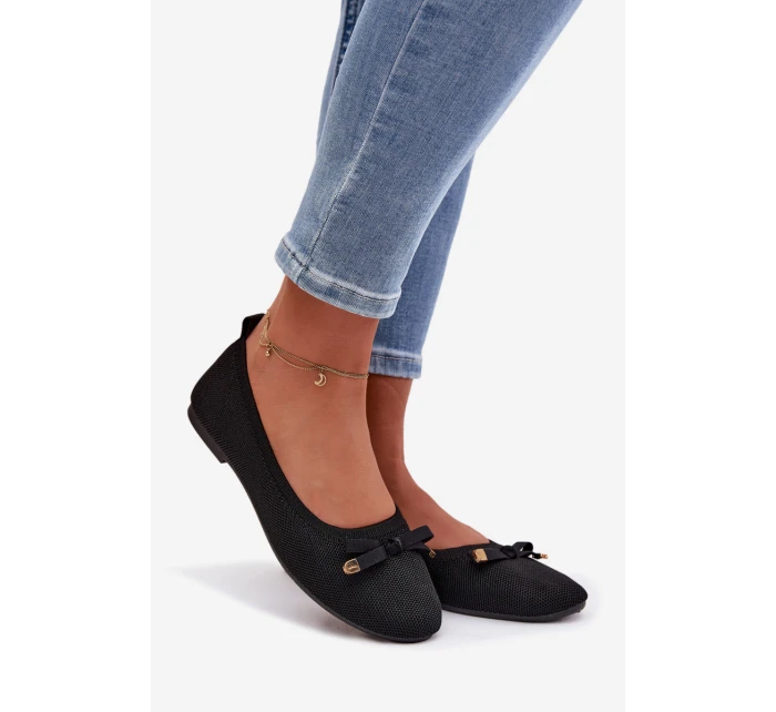 Černé balerínky s mašlí Amelivra Černé balerínky s mašlí Amelivra