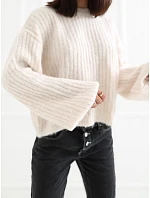 Sweter PM SW model 22334095 jasny beżowy - FPrice Sweter PM SW model 22334095 jasny beżowy - FPrice