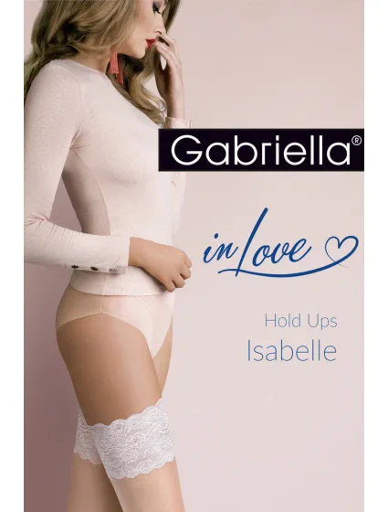 Tenké samodržiace pančuchy so vzorom - calze ISABELLE. - GABRIELLA