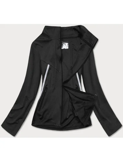 Čierna dámska rozopínacia mikina so stojačikom (20320) Čierna dámska rozopínacia mikina so stojačikom (20320)