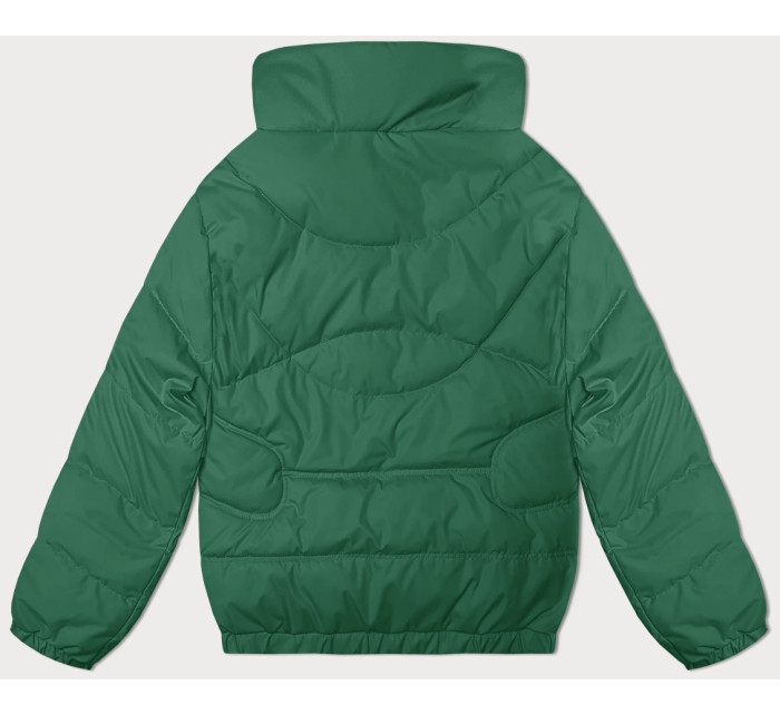 Zelená prešívaná bunda so stojačikom Miss TiTi (2481)
