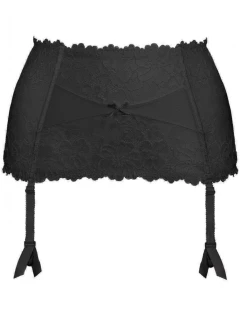 Dámsky podväzkový pás 053/3 Carmela čierny - MAT