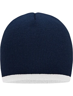 MB Pletená čepice s kontrastním lemem 03. navy/white model 22496245 - Daiber