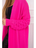Bublinkový sveter s rukávmi ružový neón