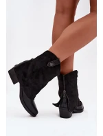 boty na podpatku černé model 21708419 - Boto